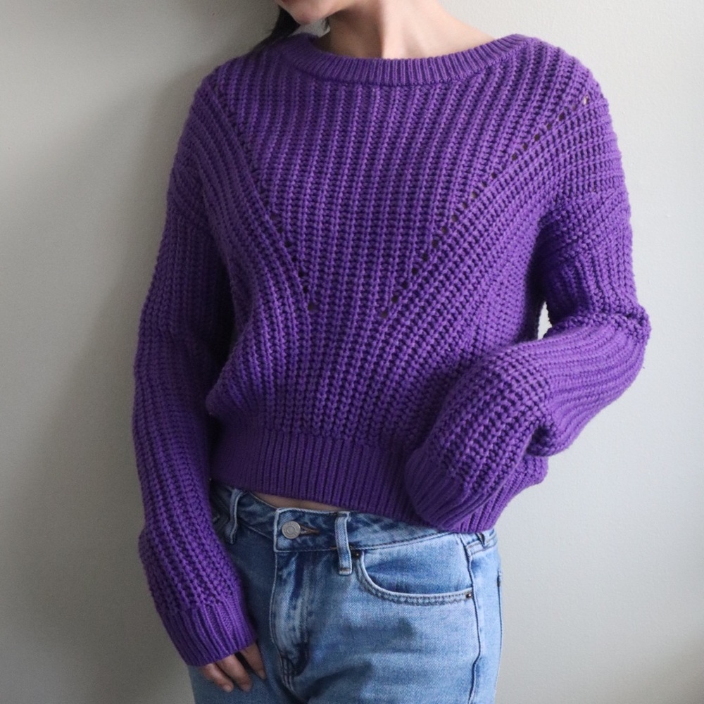 H&M purple sweater